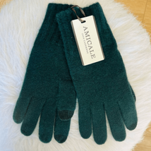 AMICALE Cashmere Touch Screen Tech Knit Gloves, Luxurious, 100%, Dark Gr... - £66.36 GBP