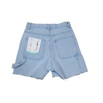 Simple Society Carpenter Jean Shorts Womens Size 1 - 25 Super High Rise Blue - £11.70 GBP