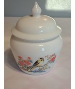 Avon Milk Glass Candy Dish With Lid Or Container With Bird Design Home D... - $16.30 CAD