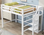 Full Size Loft Bed With Built-In Storage Wardrobe,Multi-Functional Solid... - $1,161.99