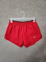 Nike Dri Fit 10K Running Shorts Women L Red Stars Lined Elastic Waist Dr... - $24.62
