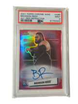 Bronson Reed WWE Wrestling Autograph WWF Auto 1/5 PSA 9 RED Refractor POP 1/1 rc - £1,166.61 GBP