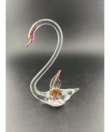 Mdina Glass Swan Figurine Malta Art Glass 5” - $11.30