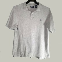 Chaps Polo Shirt Mens L Chest 43-45 Embroidered Pullover Short Sleeve Gray - $13.63