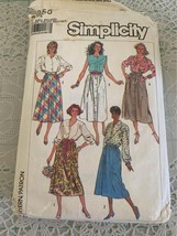 Vintage Misses Simplicity Skirt Pattern #7858 1986 - £5.98 GBP