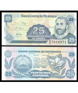 Nicaragua P170, 25 Centavos Francisco Cordoba  / national flower 1990, UNC - $0.99