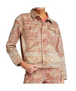 Mother Denim Mountain Drifter Geometric Denim Jacket Moroccan Rug Burn s... - $328.24 CAD