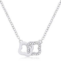 .21 Ct Rhodium Necklace with Floral Links - $32.05