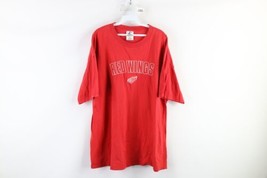 Vtg 90s Mens 2XL Faded Spell Out Detroit Red Wings Hockey Short Sleeve T-Shirt - $34.60