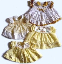 4 SPRINGTIME Yellow &amp; White Cabbage Patch Sized Dresses - £29.05 GBP