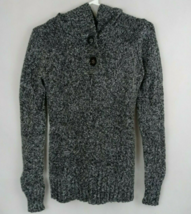 Rue 21 Women&#39;s Dark Gray/Black Hooded Sweater Size Large - £11.58 GBP