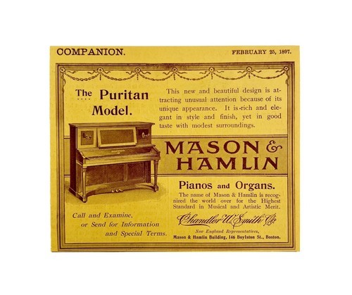 Mason Hamlin Pianos Organ 1897 Advertisement Victorian Musical Instrument DWFF19 Item image 2