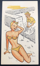 c1940s-50s State Hill Beer Garden Risque Bikini w/Neighbor Peeping Tom C... - £24.07 GBP