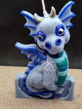 Blue Dragon Birthday Cake Candle Topper 4.5 Inch Tall - $14.00