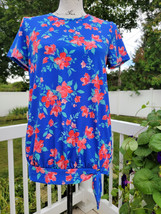 Lands End Sun Cover Rash Guard Swim Top Blouson Tunic Cover Up XS 2-4 Fl... - $276.21 MXN