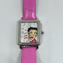 Betty Boop Stainless Steel Japan Movement Pink Strap Ladies Watch - $24.25