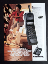 1994 Panasonic Cordless Phone Telephone Exercise Vintage Magazine Cut Pr... - £8.03 GBP