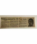 1990s Dominique Wilkins Named To All Star Team Vintage Article Ephemera ... - $171.70 MXN
