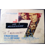 STEVE McQUEEN,YUL BRYNNER (THE MAGNIFICENT SEVEN) ORIG,1960 MOVIE LOBBY ... - $405.99 CAD
