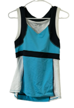 Trayl Women&#39;s Ryde Fitted Cycling Scoop Neck Tank Top, Blue/Black/White,... - £19.37 GBP