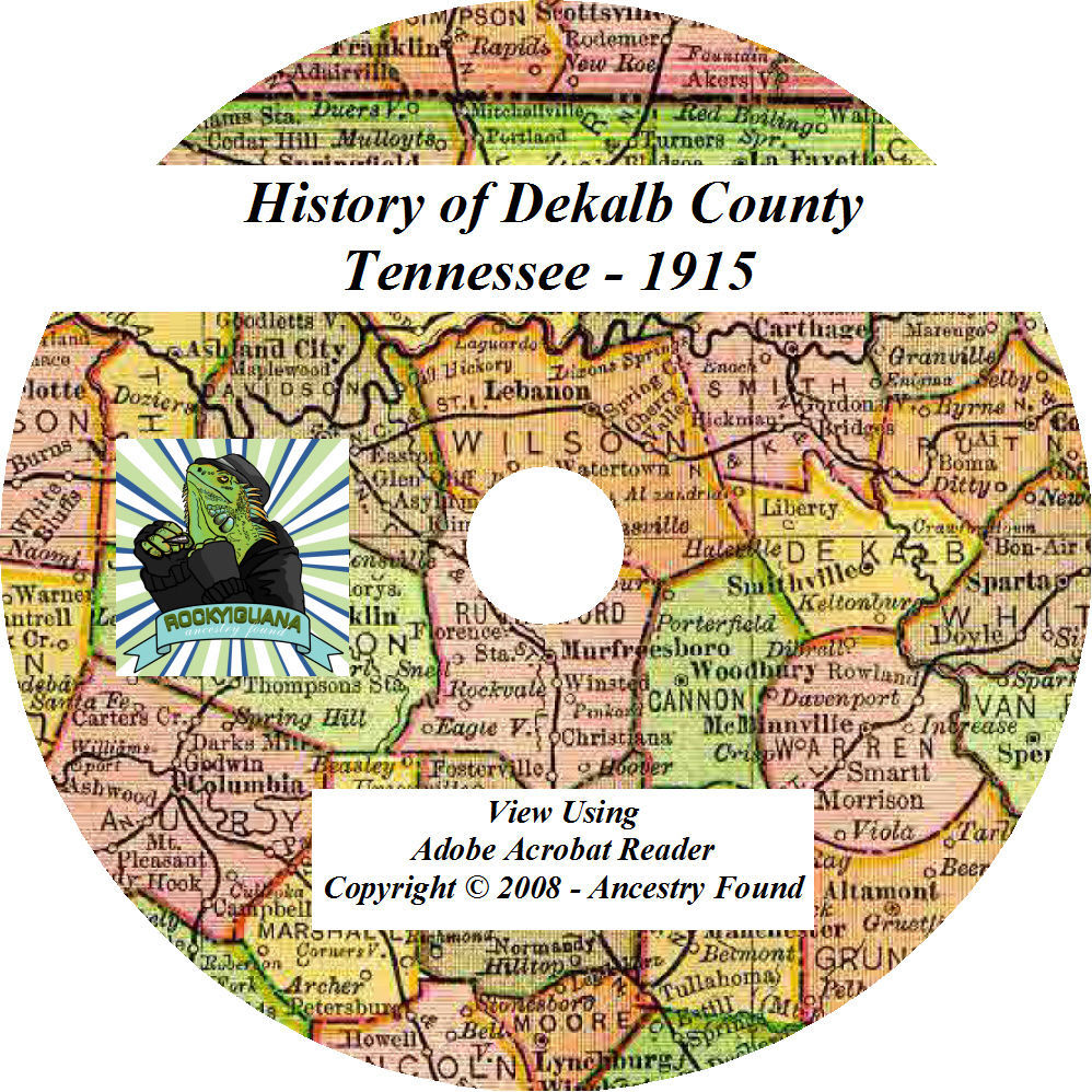 1915 History & Genealogy of Dekalb County Tennessee TN