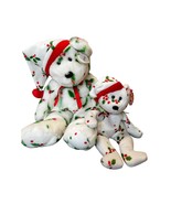 TY Beanie Baby 1998 Holiday Teddy Set 14&quot; Buddy Large &amp; Regular Size NWT - $57.60
