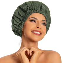 Reusable Shower Cap for Women, Large Waterproof Shower Bonnet Washable E... - $10.16