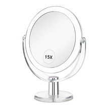 Vanity Mirror Makeup Mirror With Stand, 1X/15X Magnification Double Sided 360 - £31.42 GBP