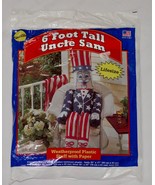 Sun Hill USA Made 6&#39; Six Foot Tall Uncle Sam Patriotic Yard Art NOS - $29.69