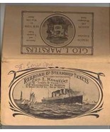 Railroad Steamship ticket folder Marsters Boston NY 1904 ephemera travel - $18.99 CAD