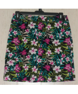NEW  WOMENS Christopher &amp; Banks BLACK W/ BRIGHT FLORAL PRINT SKORT  SIZE 4 - €24,32 EUR