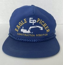 Vtg Trucker Hat Eagle Picher EP Tractor Hat Robotics Blue Adjustable Koti - £10.06 GBP