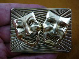 (B-MASK-50) Comedy + Drame tragedy preformance Theater Mask THEATRE pin pendant - £20.16 GBP