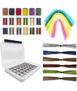  Fly Tying Material Kit for Beginners &amp; Advanced • Primetie Fiberbox • R... - €38,28 EUR