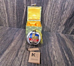 Kitty Keller 24k Gold Plate Cloisonne SMU Loyd Commons Custom Design Ornament - £23.35 GBP
