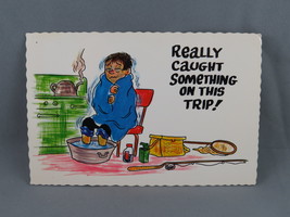 Vintage Postcard - Caught Something Bad This Trip Cartoon - Continental Card - £11.99 GBP