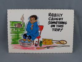 Vintage Postcard - Caught Something Bad This Trip Cartoon - Continental Card - £12.02 GBP