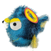 NWT Toy Network Blue Yellow Long Hair Fish Plush Stuffed Toy 2005 8.5&quot; - £16.66 GBP
