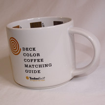 White Coffee Mug Showing Deck Colors 7 Paint Stain Match 14 oz Tea Cup C... - $9.75