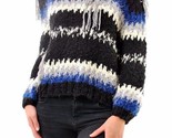 FOR LOVE &amp; LEMONS Womens Sweater Crosby Fringe Long Sleeves Blue M - £78.34 GBP