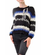 FOR LOVE &amp; LEMONS Womens Sweater Crosby Fringe Long Sleeves Blue M - £77.01 GBP