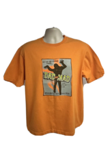 Mens Retro Horror Movie Novelty Orange Graphic T-Shirt Large Dad Gone Mad Cotton - $19.79