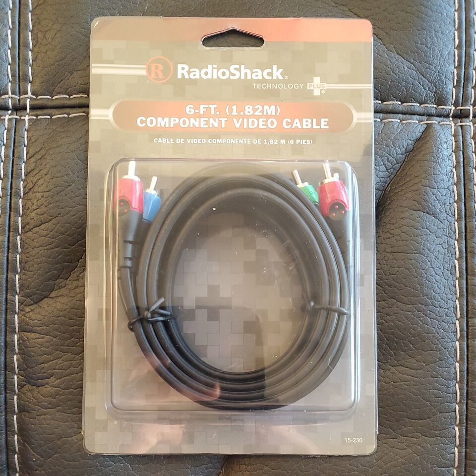 RadioShack 6FT Component Video Cable Three RCA Male Connectors 15-230 New - $9.49