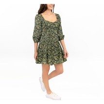 J. Crew Green Floral Sweetheart Neck Size 8 - £25.74 GBP