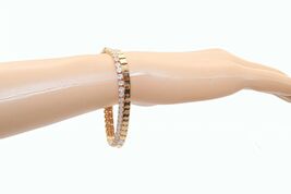 Women Bracelet Unbranded Gold Tone and Faux Rhinestone Embossed Bracelet - €8,01 EUR