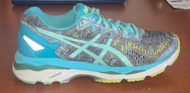 Asics GEL- Kayano 23 Running Shoes Floral Sneakers Women&#39;s Sz 7 Gray Teal - $28.70