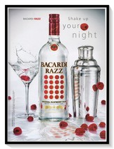 Bacardi Razz Raspberry Rum Shake Up Your Night Vintage 2003 Print Magazi... - $9.70