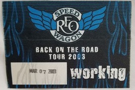 REO SPEEDWAGON - 2003 ORIGINAL CONCERT TOUR CLOTH BACKSTAGE PASS ***LAST... - £7.90 GBP