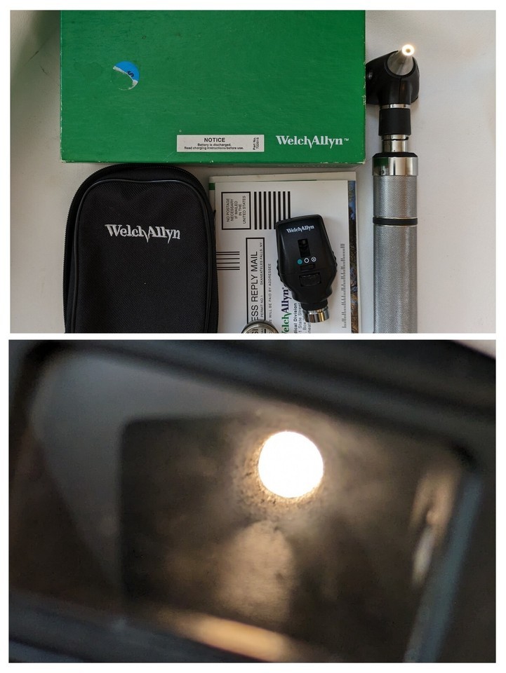 Welch Allyn 3.5v Otoscope Ophthalmoscope Set Soft Case 97201-C Coaxial W... - $415.76