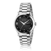 Gucci YA126456 Black Dial Stainless Steel Strap Unisex Watch - £587.51 GBP